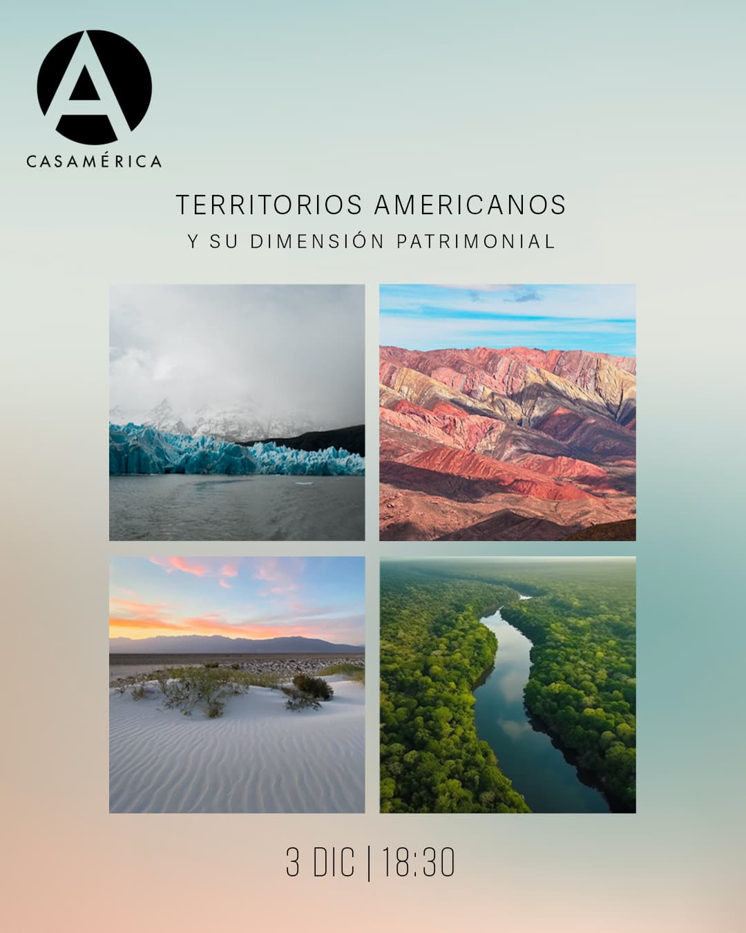 📚 𝑳𝒐𝒔 𝒕𝒆𝒓𝒓𝒊𝒕𝒐𝒓𝒊𝒐𝒔 𝒂𝒎𝒆𝒓𝒊𝒄𝒂𝒏𝒐𝒔 𝒚 𝒔𝒖 𝒅𝒊𝒎𝒆𝒏𝒔𝒊ó𝒏 𝒑𝒂𝒕𝒓𝒊𝒎𝒐𝒏𝒊𝒂𝒍.

Un conversatorio que invita a reflexionar sobre la relación entre territorio, patrimonio y desarrollo en el continente americano, con miradas expertas desde distintos países iberoamericanos.

Un encuentro que aborda los desafíos y oportunidades en la gestión del patrimonio natural y cultural, así como su vínculo con el desarrollo territorial y el turismo sostenible.

👥 Con Dayuma Guayasamín Ortiz, Julie Castillo García y José Francisco Román Gutiérrez. Modera Juan Carlos Molina Gaitán.
🤝 Con @universidaddelalaguna.

📅 Miércoles 3 de diciembre.
⌚ 18:30.
📍 Sala Miguel de Cervantes, Casa de América.
🎟 Entrada libre hasta completar aforo.

🔗 Más información en nuestra web, enlace en la biografía.