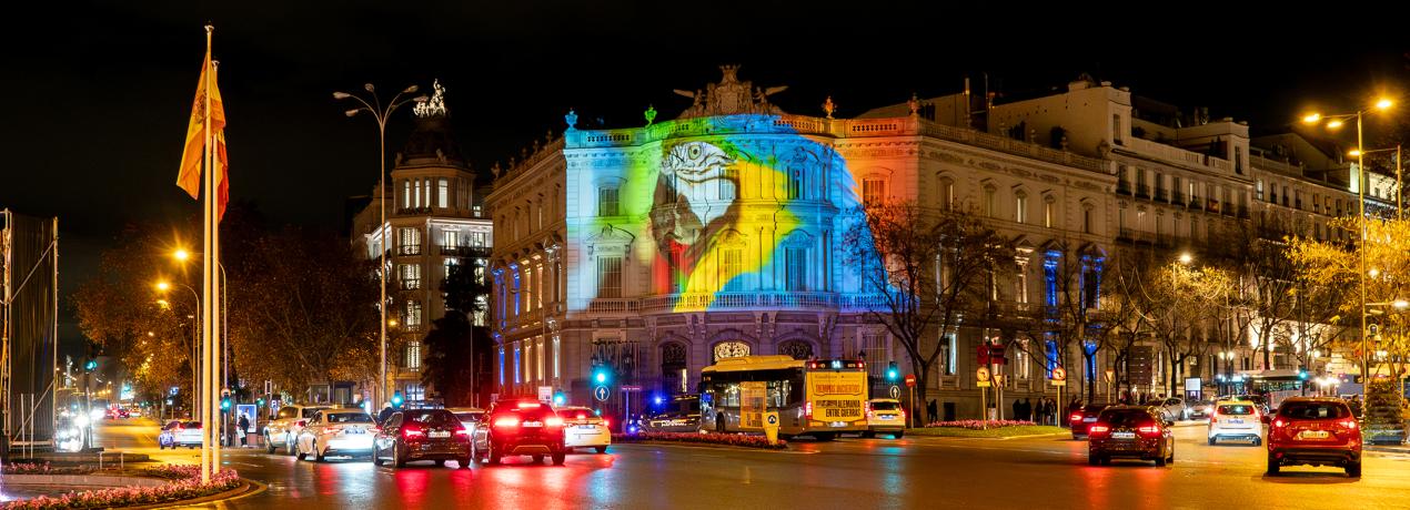 Vídeo mapping en la fachada de Casa de América